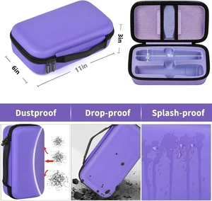 Bluetooth Microphone Wireless Case for JBL PartyBox Wireless Mic | 2X Digital Microphones Holder Organizer, Portable Mic Box for Rechargeable Battery, Receivers, Adapter (Bag Only)-Black Purple Bluetooth Microphone Wireless Case for JBL PartyBox Wireless Mic | 2X Digital Microphones Holder Organizer, Portable Mic Box for Rechargeable Battery, Receivers, Adapter (Bag Only)-Black Purple