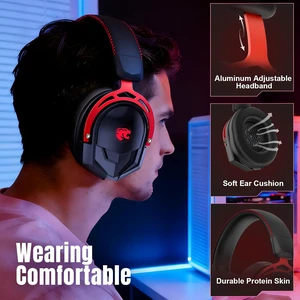 K98 Wired RGB Gaming Headset with Mic, Over Ear Gaming Headphones, 50mm Neodymium Drivers, Noise Isolating Microphone, Memory Foam Cushions, Aluminum Alloy Frame for PC, PS5, PS4, Xbox, Switch Black K98 Wired RGB Gaming Headset with Mic, Over Ear Gaming Headphones, 50mm Neodymium Drivers, Noise Isolating Microphone, Memory Foam Cushions, Aluminum Alloy Frame for PC, PS5, PS4, Xbox, Switch Black