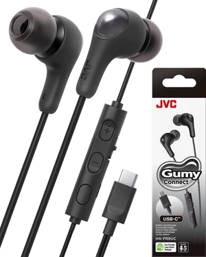 Gumy Connect USB-C Wired Earbuds Headphones, Delay-Free for Videos and Gaming, Built-in DAC Reduces Noise and Improves Sound Quality, 9.2 mm Diameter Neodymium Drivers - HAFR9UCB (Black) Gumy Connect USB-C Wired Earbuds Headphones, Delay-Free for Videos and Gaming, Built-in DAC Reduces Noise and Improves Sound Quality, 9.2 mm Diameter Neodymium Drivers - HAFR9UCB (Black)