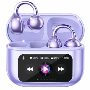 M100 Clip On Earbuds with Touchscreen Case , Open Ear Wireless Headphones for Glasses & Small Ears ,50H Total Battery, Bluetooth 6.0, IPX7 Waterproof,Ultra-Light 4g for Running & Workouts,purple M100 Clip On Earbuds with Touchscreen Case , Open Ear Wireless Headphones for Glasses & Small Ears ,50H Total Battery, Bluetooth 6.0, IPX7 Waterproof,Ultra-Light 4g for Running & Workouts,purple
