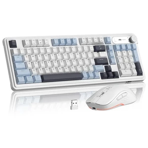 V990 Creamy Wireless Keyboard and Mouse Combo, 99 Keys RGB Backlit Rechargeable Quiet Gaming Keyboard, Adjustable Optical Mouse, with Number Pad, Keyboards Set for Desktop, Laptop, PC(Blue) V990 Creamy Wireless Keyboard and Mouse Combo, 99 Keys RGB Backlit Rechargeable Quiet Gaming Keyboard, Adjustable Optical Mouse, with Number Pad, Keyboards Set for Desktop, Laptop, PC(Blue)