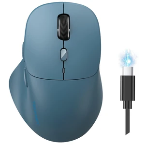 Wireless Bluetooth Mouse, Silent Click, Rechargeable Battery, Blue | 3-Device Switching, 700mAh Capacity, Up to 3 Months of Use, 6 Adjustable DPI Levels, Ergonomic Thumb Rest, USB-C Charging Wireless Bluetooth Mouse, Silent Click, Rechargeable Battery, Blue | 3-Device Switching, 700mAh Capacity, Up to 3 Months of Use, 6 Adjustable DPI Levels, Ergonomic Thumb Rest, USB-C Charging