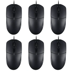 6 Pack Wired USB Silent Computer Mouse Bulk, 3 Button 1000 DPI Corded Mice for Laptop Desktop Home Office School Lab PC Gaming 6 Pack Wired USB Silent Computer Mouse Bulk, 3 Button 1000 DPI Corded Mice for Laptop Desktop Home Office School Lab PC Gaming