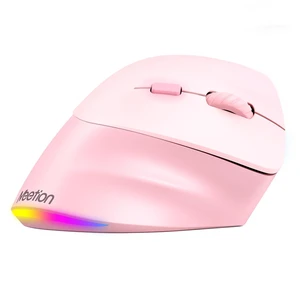 Left-Handed Ergonomic Vertical Wireless RGB Mouse, Pink | Vertical mouse designed for left-handed, Bluetooth 5.2/3.0 and USB-A with USB-C adapter, 4 adjustable DPI for Mac & Windows Left-Handed Ergonomic Vertical Wireless RGB Mouse, Pink | Vertical mouse designed for left-handed, Bluetooth 5.2/3.0 and USB-A with USB-C adapter, 4 adjustable DPI for Mac & Windows