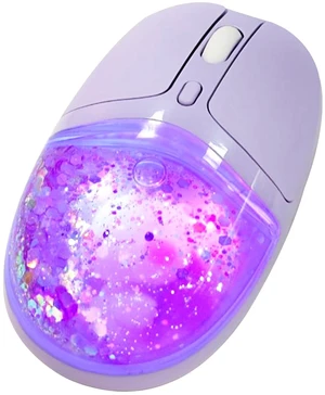 Wireless Bluetooth Mouse -Cute Clear Aqua Design, Glitter Liquid Sand Water Mouse with Optical Precision, Silent Clicks, LED Breathing Light,Transparent Retro Style for Home Office (Purple) Wireless Bluetooth Mouse -Cute Clear Aqua Design, Glitter Liquid Sand Water Mouse with Optical Precision, Silent Clicks, LED Breathing Light,Transparent Retro Style for Home Office (Purple)