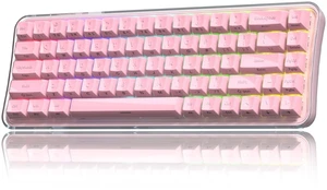 Womier Mechanical Wireless Bluetooth Keyboard, 60% Creamy Gaming Keyboard | Q61 PRO Keyboard for PC, Hot-Swappable, RGB Backlight, BT 5.0/2.4GHz/USB C, ASA Profile, Side-Engraved PC+ABS Keycaps - Pink Womier Mechanical Wireless Bluetooth Keyboard, 60% Creamy Gaming Keyboard | Q61 PRO Keyboard for PC, Hot-Swappable, RGB Backlight, BT 5.0/2.4GHz/USB C, ASA Profile, Side-Engraved PC+ABS Keycaps - Pink