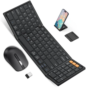 Foldable Keyboard and Mouse for 3 Devices, OMOTON Wireless Bluetooth Combo | USB-C Rechargeable, Ergonomic Mouse, Full-Size Folding with Numpad for Mac/Windows/iPhone/Tablet, Travel Portable, Black Foldable Keyboard and Mouse for 3 Devices, OMOTON Wireless Bluetooth Combo | USB-C Rechargeable, Ergonomic Mouse, Full-Size Folding with Numpad for Mac/Windows/iPhone/Tablet, Travel Portable, Black