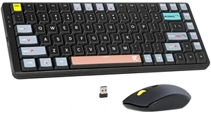 Silent 75% Compact Wireless Mechanical Keyboard and Mouse Combo | 2.4G Quiet NoBacklit Keyboard with Low-profile Red Switch, Ergonomic 4000 DPI Mouse for PC Laptop Chromebook Office, Black Silent 75% Compact Wireless Mechanical Keyboard and Mouse Combo | 2.4G Quiet NoBacklit Keyboard with Low-profile Red Switch, Ergonomic 4000 DPI Mouse for PC Laptop Chromebook Office, Black