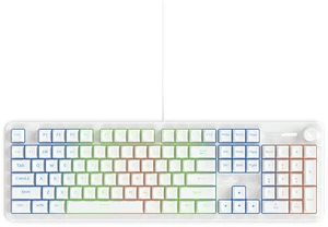 Nightfall Gaming Keyboard, Wired, RGB, 104 Keys, White Nightfall Gaming Keyboard, Wired, RGB, 104 Keys, White
