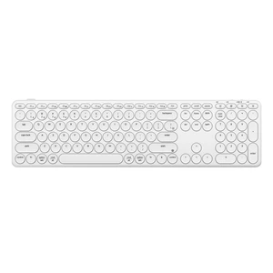 B5 Pro Ultra-Slim Full-Size Wireless Keyboard, 112-Key Layout with Number Pad, 2.4 GHz Bluetooth 5.2 USB-C, 1000 Hz Polling, Launcher, 300 Hours Working Time, Mac Windows Linux - Ivory White B5 Pro Ultra-Slim Full-Size Wireless Keyboard, 112-Key Layout with Number Pad, 2.4 GHz Bluetooth 5.2 USB-C, 1000 Hz Polling, Launcher, 300 Hours Working Time, Mac Windows Linux - Ivory White
