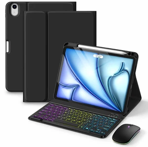 for iPad Air 11 Inch/Air 5th 4th Generation Case with Keyboard Mouse | Rainbow Backlit, Magnetic Detachable Keyboard, Stain Proof Folio Cover, for Air 11-inch M4 M3 M2, Air 5th 4th Gen, Black for iPad Air 11 Inch/Air 5th 4th Generation Case with Keyboard Mouse | Rainbow Backlit, Magnetic Detachable Keyboard, Stain Proof Folio Cover, for Air 11-inch M4 M3 M2, Air 5th 4th Gen, Black