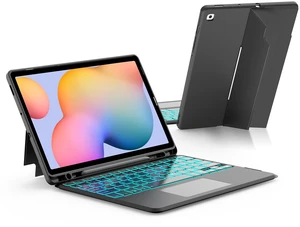 Magnetic Trackpad Keyboard Case for Samsung Galaxy Tab S6 Lite | 10.4", Detachable 7 Colors Backlit Touchpad Bluetooth Keyboard, Soft TPU Kickstand Case, S Pen Slot, For Study Travel Office Magnetic Trackpad Keyboard Case for Samsung Galaxy Tab S6 Lite | 10.4", Detachable 7 Colors Backlit Touchpad Bluetooth Keyboard, Soft TPU Kickstand Case, S Pen Slot, For Study Travel Office