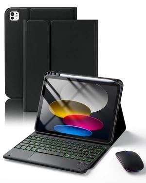 for iPad pro 13 M5(2025)/M4(2024) Keyboard Case with Mouse, 13 inch | Multi-Touch Trackpad, 7-Color Backlight, Pen Holder, Magnetically Detachable Keyboard - Black for iPad pro 13 M5(2025)/M4(2024) Keyboard Case with Mouse, 13 inch | Multi-Touch Trackpad, 7-Color Backlight, Pen Holder, Magnetically Detachable Keyboard - Black