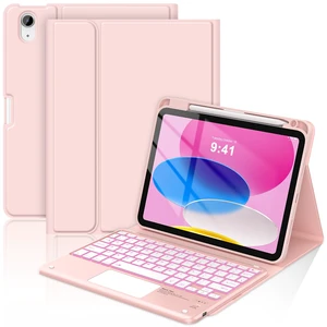 for iPad (A16) 11th/10th Gen Case with Keyboard, Multi-Touch Trackpad | 7 Color Backlight Wireless Detachable Keyboard Case with Pencil Holder for iPad 11 inch 2025/10th Gen 10.9" 2022, Light Pink for iPad (A16) 11th/10th Gen Case with Keyboard, Multi-Touch Trackpad | 7 Color Backlight Wireless Detachable Keyboard Case with Pencil Holder for iPad 11 inch 2025/10th Gen 10.9" 2022, Light Pink