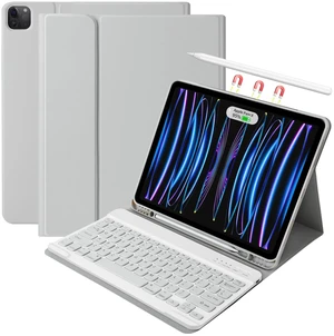for iPad Air 13 Inch (M4/M3/M2) & Pro 12.9 Case with Keyboard | Smart Magic Wireless Keyboard with Pencil Holder, Auto Sleep/Wake, Compatible with iPad Pro 12.9 5th/6th Gen & Air13, Grey for iPad Air 13 Inch (M4/M3/M2) & Pro 12.9 Case with Keyboard | Smart Magic Wireless Keyboard with Pencil Holder, Auto Sleep/Wake, Compatible with iPad Pro 12.9 5th/6th Gen & Air13, Grey