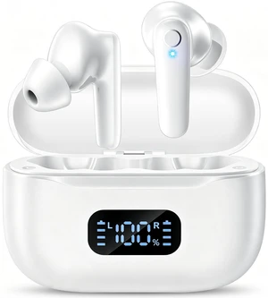 Wireless Earbuds,Bluetooth 5.4 Headphones HiFi Stereo with 48H Playtime Ear Buds,LED Digital Display Charging Case,IPX7 Waterproof Bass Stereo Earphones for iPhone/Android/Laptop Sport/Work (White) Wireless Earbuds,Bluetooth 5.4 Headphones HiFi Stereo with 48H Playtime Ear Buds,LED Digital Display Charging Case,IPX7 Waterproof Bass Stereo Earphones for iPhone/Android/Laptop Sport/Work (White)