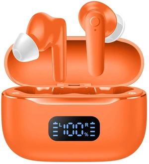 LED Display Wireless Earbuds Bluetooth 5.4 in Ear Headphones | 48H Playtime,Deep Bass Sound,10mm Clear Calls,Lightweight Headsets Secure Fit for Work, Commute, Gaming, Running,Orange LED Display Wireless Earbuds Bluetooth 5.4 in Ear Headphones | 48H Playtime,Deep Bass Sound,10mm Clear Calls,Lightweight Headsets Secure Fit for Work, Commute, Gaming, Running,Orange