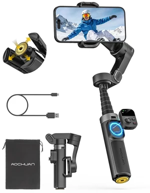 Smart X3 360° Pan Rotation Gimbal Stabilizer for iPhone w/Remote | 20" Extension Rod & One-Touch Open Tripod, Phone Gimbal w/Magnetic Remote for Vlogging, Travel, Face/Object Tracking in APP Smart X3 360° Pan Rotation Gimbal Stabilizer for iPhone w/Remote | 20" Extension Rod & One-Touch Open Tripod, Phone Gimbal w/Magnetic Remote for Vlogging, Travel, Face/Object Tracking in APP