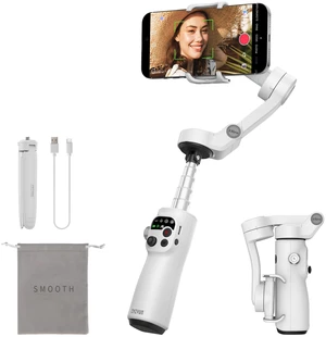 Smooth Q5 Ultra 3-Axis iPhone Gimbal Stabilizer for Video Recording | Portable Foldable Phone Stabilizer, Built-in Extension Rod, Fill Light, Tripod, 13.5H Long Lasting Battery Smooth Q5 Ultra 3-Axis iPhone Gimbal Stabilizer for Video Recording | Portable Foldable Phone Stabilizer, Built-in Extension Rod, Fill Light, Tripod, 13.5H Long Lasting Battery