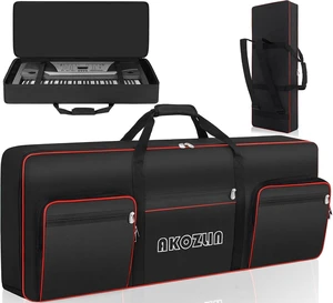 61 Key Keyboard Case, Soft Padded Keyboard Gig Bag, Piano Bag | Portable Keyboard Carrying Bag with Handle,Adjustable Shoulder Straps, Pockets for Accessories, 40.6"x5.3"x15.7" 61 Key Keyboard Case, Soft Padded Keyboard Gig Bag, Piano Bag | Portable Keyboard Carrying Bag with Handle,Adjustable Shoulder Straps, Pockets for Accessories, 40.6"x5.3"x15.7"