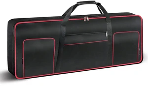 61 Key Keyboard Gig Bag Case,Portable Durable Keyboard Piano Waterproof 600D Oxford Cloth with 10mm Cotton Padded Case Gig Bag 40"x16"x6" / Black+Red 61 Key Keyboard Gig Bag Case,Portable Durable Keyboard Piano Waterproof 600D Oxford Cloth with 10mm Cotton Padded Case Gig Bag 40"x16"x6" / Black+Red