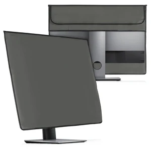 Cover Compatible with 27-28" monitor - 3-IN-1 Case with Storage for Mouse, Keyboard - Dark Grey Cover Compatible with 27-28" monitor - 3-IN-1 Case with Storage for Mouse, Keyboard - Dark Grey