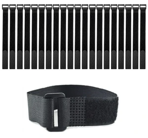 20 Pack(12x1 Inch) Reusable Fastening Cable Straps,Cinch Straps | Adjustable Multi-Purpose Hook and Loop Straps with Buckle,Nylon Cable Ties,Cord Ties Organized Tidy for Wire Cable Management 20 Pack(12x1 Inch) Reusable Fastening Cable Straps,Cinch Straps | Adjustable Multi-Purpose Hook and Loop Straps with Buckle,Nylon Cable Ties,Cord Ties Organized Tidy for Wire Cable Management