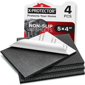 Rubber Sheet - 4 PCS Non Slip Pads 4 x 5 - Black Anti Skid Pads | Universal Self-Adhesive Rubber Grips - Premium Feet for Keyboard, Appliances - Best Anti Slip Rubber Pads Rubber Sheet - 4 PCS Non Slip Pads 4 x 5 - Black Anti Skid Pads | Universal Self-Adhesive Rubber Grips - Premium Feet for Keyboard, Appliances - Best Anti Slip Rubber Pads