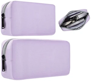 Universal Electronics Accessories Bag Pouch, 2-Pack Portable Soft Carrying Case Bag Wire Cable Organizer for Hard Drive, Power Adapter, Laptop Mouse, Cosmetics Kit, Cell Phone, Small+Big-Purple Universal Electronics Accessories Bag Pouch, 2-Pack Portable Soft Carrying Case Bag Wire Cable Organizer for Hard Drive, Power Adapter, Laptop Mouse, Cosmetics Kit, Cell Phone, Small+Big-Purple
