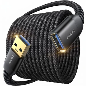 USB Extension Cable 10FT USB 3.0 Extender Male to Female Cord Black | 5Gbps High Data Transfer for Printer Webcam Flash Drive Hard Drive Hub Keyboard Mouse Camera Playstation Xbox and More USB Extension Cable 10FT USB 3.0 Extender Male to Female Cord Black | 5Gbps High Data Transfer for Printer Webcam Flash Drive Hard Drive Hub Keyboard Mouse Camera Playstation Xbox and More