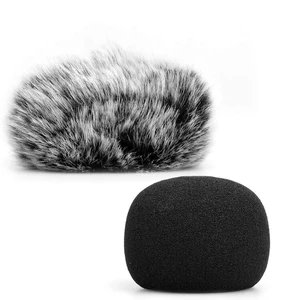Microphone Windscreen, Furry Windscreen Muff Wind Cover + Foam Microphone Windscreen Cover Compatible with Zoom H1 H1n Apogee Mic and More, Furry & Foam 2Pack Microphone Windscreen, Furry Windscreen Muff Wind Cover + Foam Microphone Windscreen Cover Compatible with Zoom H1 H1n Apogee Mic and More, Furry & Foam 2Pack