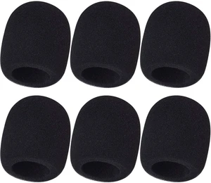 6 PCS Microphone Windscreen Black Foam Handheld Cover, Mic Covers for SM58, E835 by Swagwert 6 PCS Microphone Windscreen Black Foam Handheld Cover, Mic Covers for SM58, E835 by Swagwert