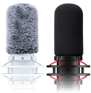 Microphone Windscreen Pop Filter Compatible with HyperX QuadCast - Mic Foam Cover with Furry Windscreen Muff for HyperX QuadCast SQuadCast S White (2 Pack) Microphone Windscreen Pop Filter Compatible with HyperX QuadCast - Mic Foam Cover with Furry Windscreen Muff for HyperX QuadCast SQuadCast S White (2 Pack)