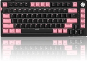SKY81 75% Wireless Gasket Mechanical Gaming Keyboard, Hot Swappable RGB Custom Creamy Keyboard w/ 5-Layer Padding, BT/2.4G/USB-C, Knob Control, NKRO for Win/Mac (Dreamy Sky, Violet Switch) SKY81 75% Wireless Gasket Mechanical Gaming Keyboard, Hot Swappable RGB Custom Creamy Keyboard w/ 5-Layer Padding, BT/2.4G/USB-C, Knob Control, NKRO for Win/Mac (Dreamy Sky, Violet Switch)