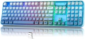 Wireless Computer Keyboard with RGB Backlit, Tri-Mode Bluetooth 5.0/USB-C/2.4GHz Gaming Keyboard, Full Size Layout, Ergonomic Curved Design for Windows Mac PC Gamers & Office Crystal Blue Gradient Wireless Computer Keyboard with RGB Backlit, Tri-Mode Bluetooth 5.0/USB-C/2.4GHz Gaming Keyboard, Full Size Layout, Ergonomic Curved Design for Windows Mac PC Gamers & Office Crystal Blue Gradient