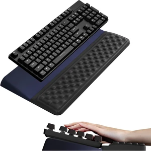 Keyboard Wrist Rest, Ergonomic Memory Foam Wrist Support for Typing & Gaming, Tilted Keyboard Pad, Aesthetic Desk Accessories for Office, Relief for Carpal Tunnel & Wrist Pain, Purple Blue Blackblue Keyboard Wrist Rest, Ergonomic Memory Foam Wrist Support for Typing & Gaming, Tilted Keyboard Pad, Aesthetic Desk Accessories for Office, Relief for Carpal Tunnel & Wrist Pain, Purple Blue Blackblue