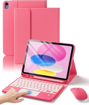 Case Keyboard for iPad A16 11th Generation & 10th Gen, 7-Color Backlit | 10.9-11 inch Multi-Touch Trackpad Keyboard Mouse, Stand Folio Cover, Detachable Magnetic Keyboard with Pencil Holder, Blue Red Case Keyboard for iPad A16 11th Generation & 10th Gen, 7-Color Backlit | 10.9-11 inch Multi-Touch Trackpad Keyboard Mouse, Stand Folio Cover, Detachable Magnetic Keyboard with Pencil Holder, Blue Red