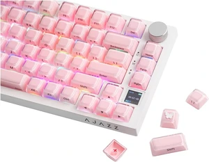 Lusterfly Jelly Keycaps Set - 123 Keys Double-Shot Laser Engraved | MDA Profile, ABS+PC, Non-Shine-Through, MX-Compatible for 61/68/84/87/98/100/104-Key Mechanical Keyboard (Blue) Pink Lusterfly Jelly Keycaps Set - 123 Keys Double-Shot Laser Engraved | MDA Profile, ABS+PC, Non-Shine-Through, MX-Compatible for 61/68/84/87/98/100/104-Key Mechanical Keyboard (Blue) Pink