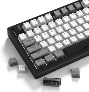 Pudding Keycaps, PBT Shine Through Keycaps Black 143 Keys Set | Custom Key caps Set OEM Profile, Universal Compatiability Mechanical Keyboard Keycaps for 100%, 75%, 65%, 60% Keyboard-Black White/Grey Pudding Keycaps, PBT Shine Through Keycaps Black 143 Keys Set | Custom Key caps Set OEM Profile, Universal Compatiability Mechanical Keyboard Keycaps for 100%, 75%, 65%, 60% Keyboard-Black White/Grey