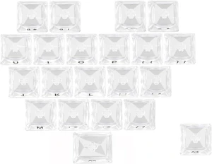 XVX Starry Side-Printed Translucent Black Crystal MDA Profile Keycap Set (Sparkle Finish), 122-Keys Double Shot PC+ABS for MX Switches & ANSI Layout Mechanical Keyboards-Black 21 Keys-Diamond XVX Starry Side-Printed Translucent Black Crystal MDA Profile Keycap Set (Sparkle Finish), 122-Keys Double Shot PC+ABS for MX Switches & ANSI Layout Mechanical Keyboards-Black 21 Keys-Diamond