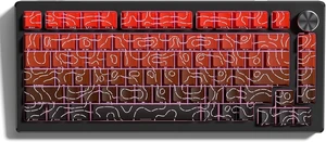 Shine Through keycaps,Double Shot PBT keycap,Topographic | Side Printed key caps, Black keycaps for most MX switch Mechanical Keyboards(Cherry Profile) Red Shine Through keycaps,Double Shot PBT keycap,Topographic | Side Printed key caps, Black keycaps for most MX switch Mechanical Keyboards(Cherry Profile) Red
