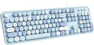 Wired Computer Keyboard, Full-Size USB Keyboard with Round Keycaps & Numeric Keypad, Plug-and-Play for Windows 7 8 10 11, PC, Laptop, Desktop, Home, Office Blue Colorful Wired Computer Keyboard, Full-Size USB Keyboard with Round Keycaps & Numeric Keypad, Plug-and-Play for Windows 7 8 10 11, PC, Laptop, Desktop, Home, Office Blue Colorful