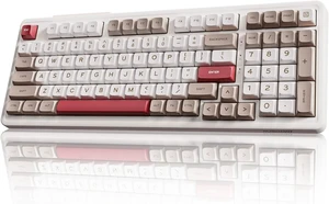 H98 Pink Creamy Mechanical Keyboard, 96% Silent Quiet Wireless Keyboard with Number Pad, Hot Swappable Gaming Keyboard 2.4G/BT/USB-C with RGB Backlit, 8000mAh Battery, 98 Keys for Mac/Win Brown H98 Pink Creamy Mechanical Keyboard, 96% Silent Quiet Wireless Keyboard with Number Pad, Hot Swappable Gaming Keyboard 2.4G/BT/USB-C with RGB Backlit, 8000mAh Battery, 98 Keys for Mac/Win Brown