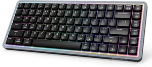 Air75 Low Profile Mechanical Keyboard Wireless, 75% Aluminum Frame, Hot Swappable, Shine Through PBT Keycaps, RGB Backlit, Bluetooth/2.4GHz/USB-C, Gaming Keyboard for Mac Windows (White) Black Air75 Low Profile Mechanical Keyboard Wireless, 75% Aluminum Frame, Hot Swappable, Shine Through PBT Keycaps, RGB Backlit, Bluetooth/2.4GHz/USB-C, Gaming Keyboard for Mac Windows (White) Black