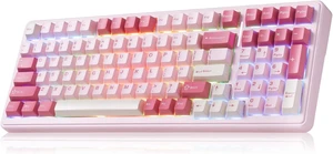 Aula F99 Wireless Mechanical Keyboard Creamy Computer Gaming Keyboards | 8000mAh Rechargeable,Hot Swappable Custom,RGB Backlit,Tri-Mode BT5.0/2.4GHz/USB-C,Pre-lubed Linear Switches,Gasket Structure Aula F99 Wireless Mechanical Keyboard Creamy Computer Gaming Keyboards | 8000mAh Rechargeable,Hot Swappable Custom,RGB Backlit,Tri-Mode BT5.0/2.4GHz/USB-C,Pre-lubed Linear Switches,Gasket Structure