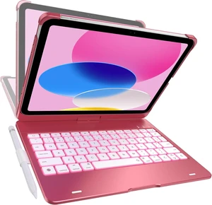 Flexbook Trackpad-Free Keyboard Case for iPad A16 11th/10th Gen | 360° Rotating, 11-Color Backlit Keys, Pencil Holder; Fits iPad A16 11 (2025) & 10th Gen 10.9 (2022), Yellow Pink Flexbook Trackpad-Free Keyboard Case for iPad A16 11th/10th Gen | 360° Rotating, 11-Color Backlit Keys, Pencil Holder; Fits iPad A16 11 (2025) & 10th Gen 10.9 (2022), Yellow Pink