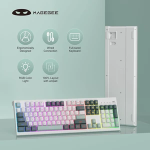 96% Gaming Keyboard, RGB Backlit Wired Mechanical Feel Keyboard with Volume Knob, Full Size USB Keyboard with Number Pad, 19-Key Rollover, Multimedia Keys for PC Computer Laptop Windows Green 96% Gaming Keyboard, RGB Backlit Wired Mechanical Feel Keyboard with Volume Knob, Full Size USB Keyboard with Number Pad, 19-Key Rollover, Multimedia Keys for PC Computer Laptop Windows Green