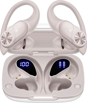 Bluetooth Headphones Wireless Earbuds 80hrs Playtime Wireless Charging Case Digital Display Sports Ear Buds with Earhook Deep Bass IPX7 Waterproof Over-Ear Earphones for TV Phone Laptop Black Beige Bluetooth Headphones Wireless Earbuds 80hrs Playtime Wireless Charging Case Digital Display Sports Ear Buds with Earhook Deep Bass IPX7 Waterproof Over-Ear Earphones for TV Phone Laptop Black Beige