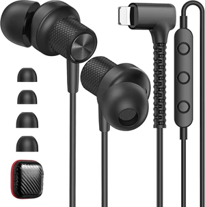 Wired Earbuds Soft Silicone in Ear Headphones with Lightning Connector | MFi-certified Corded Earphones 90 Degree Angle Plug in Ear Buds with Mic for iPhone 14 13 12 11 Pro Max X XS Max XR 8 Plus 7 Wired Earbuds Soft Silicone in Ear Headphones with Lightning Connector | MFi-certified Corded Earphones 90 Degree Angle Plug in Ear Buds with Mic for iPhone 14 13 12 11 Pro Max X XS Max XR 8 Plus 7