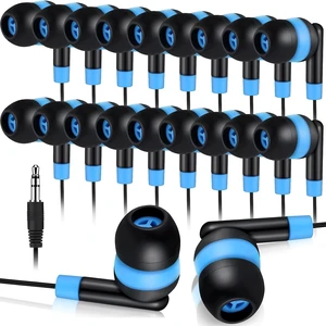 100 Pack Wired Earbuds Bulk for Classroom, No Mic 3.5mm, Multicolor | Individually Bagged, Universal for Laptop Tablet, Budget Student Headphones for School Library Testing, Kids Blue 100 Pack Wired Earbuds Bulk for Classroom, No Mic 3.5mm, Multicolor | Individually Bagged, Universal for Laptop Tablet, Budget Student Headphones for School Library Testing, Kids Blue